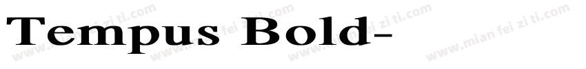 Tempus Bold字体转换
